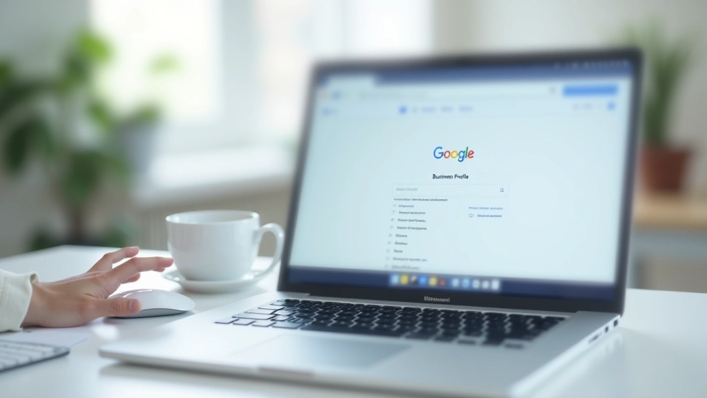 Computer screen showing Google Business Profile creation form with business information fields and verification options
